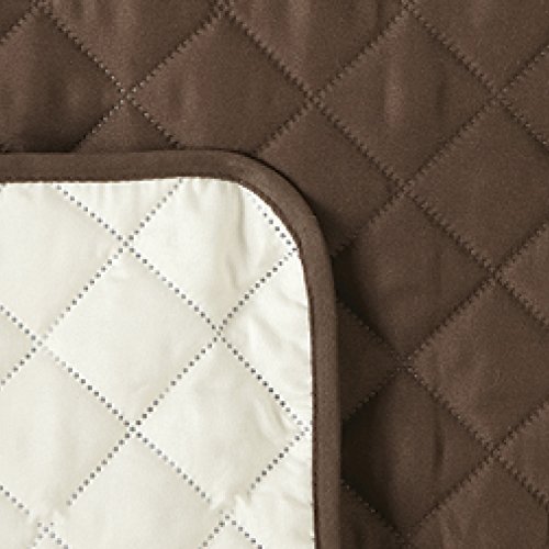 Collections Etc Reversible Quilted Furniture Protector Cover, Chocolate/Tan, Recliner #TOP5