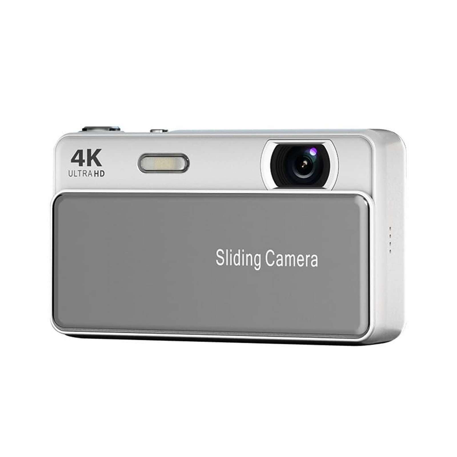 Fotocamera digitale retrò scorrevole 4K 64MP, fotocamera compatta per vlogging con schermo da 2,8", zoom 16X autofocus CCD per adolescenti adulti principianti, 2026 nuovo regalo fotografico portatile