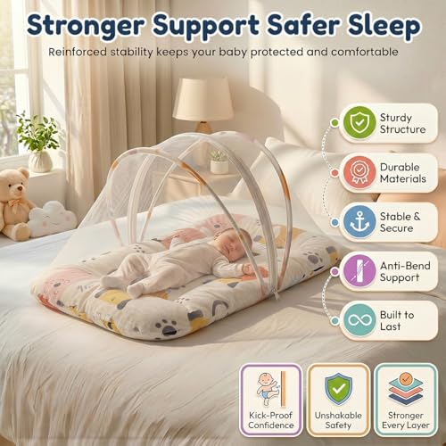 Image of StarAndDaisy Baby Bedding Set for New Born with Sleeping Bag, Mosquito Net & Bedding Set | Baby Sleeping Bag for New Born | Baby Nest.