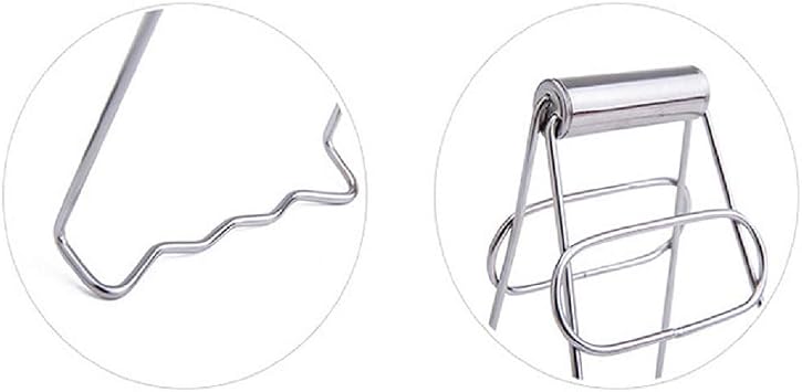 OLIREXD Universal Kitchen Stainless Steel Plate Lifter, Folding Hot Dish Plate Bowl Clip Plate Retriever Tongs