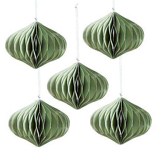 Logbuch-Verlag 5 Weihnachtskugeln aus Papier Baumschmuck zum...