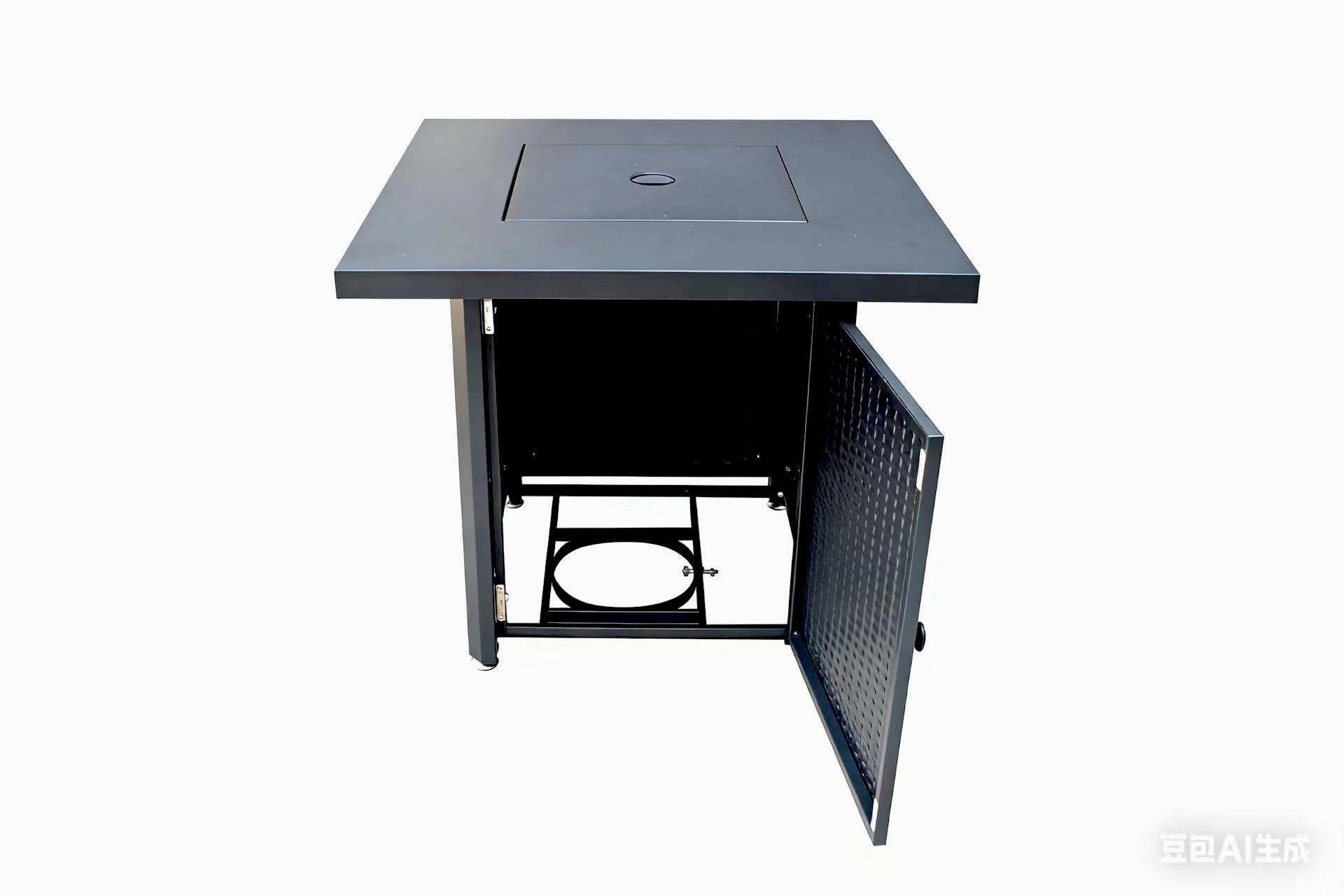 APANA Gas Feuerstelle Outdoor Feuertisch mit Gasfeuerstelle für Terrasse Balkon Garten 50000 BTU mit Lavasteinen und Abdeckhaube