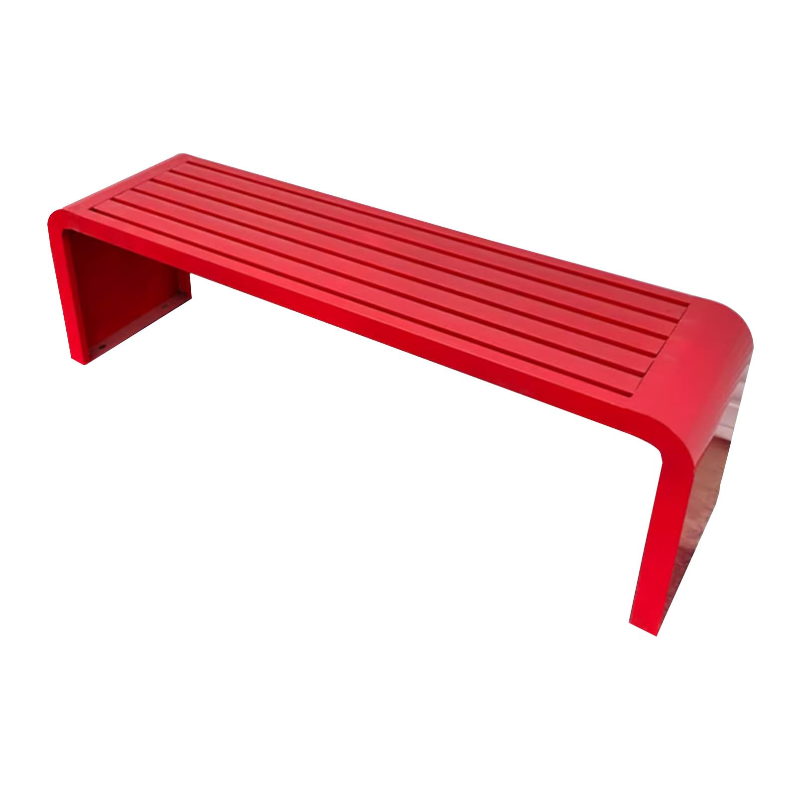 赤い金属製屋外ベンチ 赤い金属製屋外ベンチ
