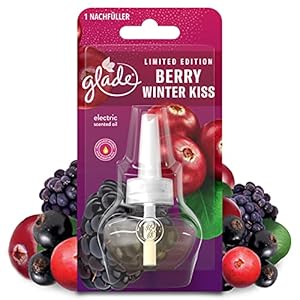 Glade (Brise) Electric Scented Oil Navulling, elektrische kamergeur met geurolie, Berry Winter Kiss, 1 stuk (1 x 20 ml)