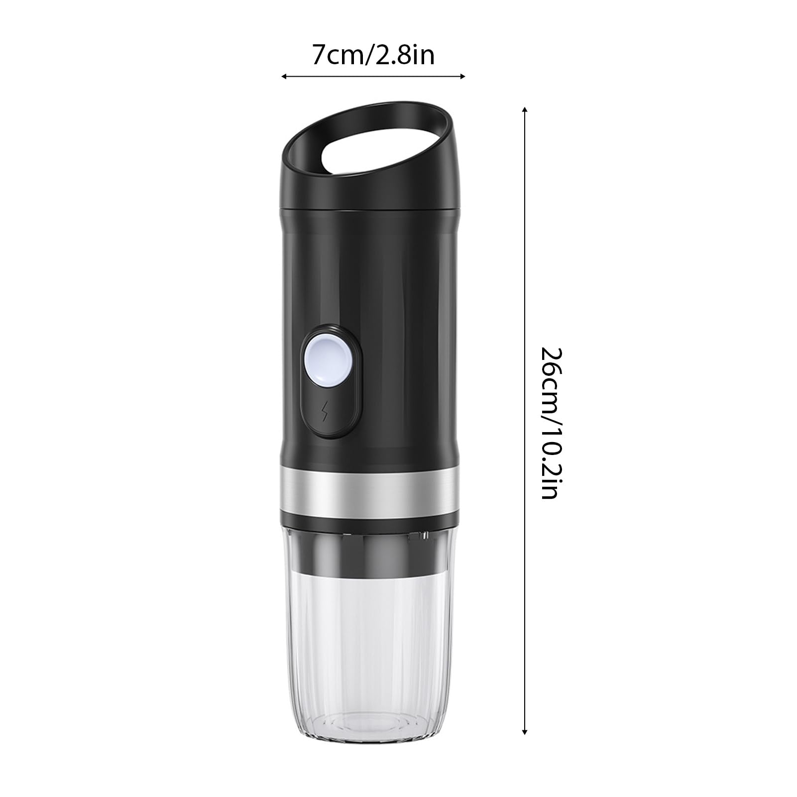 Macchina per Espresso Portatile 3 in 1, Caffettiera Elettrica Ricaricabile 20 Bar con Riscaldamento Autonomo Rapido, Compatibile con Capsule e caffè Macinato per gite, lavoro, campeggio (Nera)