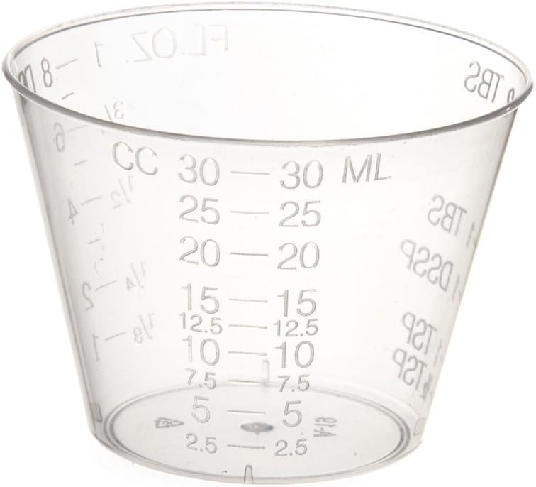 Non-Sterile Graduated Plastic Medicine Cups, 100 Count