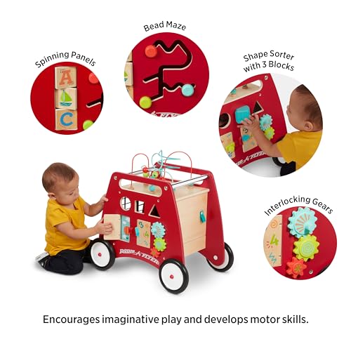 Image of Radio Flyer Deluxe Push & Play Cube Walker, Walker Toy for Ages 1-3