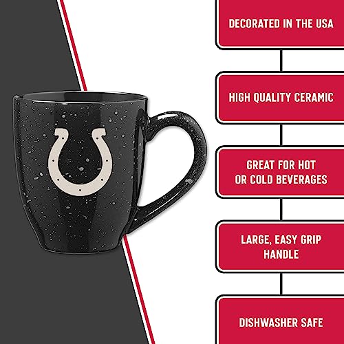 Image of Rico Industries NFL Football 16 oz Team Color Laser Engraved Speckled Ceramic Coffee Mug