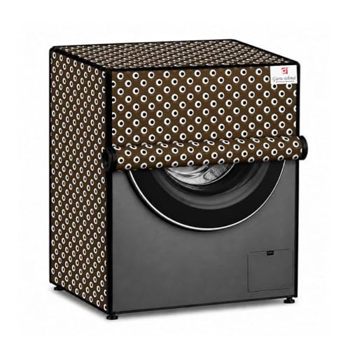 Image of Front Load Fully Automatic Washing Machine Cover for 8.5kg to 10kg | Waterproof & Dustproof Polyester Cover with Zip Closure | Suitable with Samsung, IFB, LG, Bosch & More (67 x 67 x 87 cm)