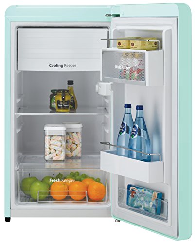 Daewoo FR-044RCNM Retro Compact Refrigerator 4.4 Cu. Ft. | Mint Green