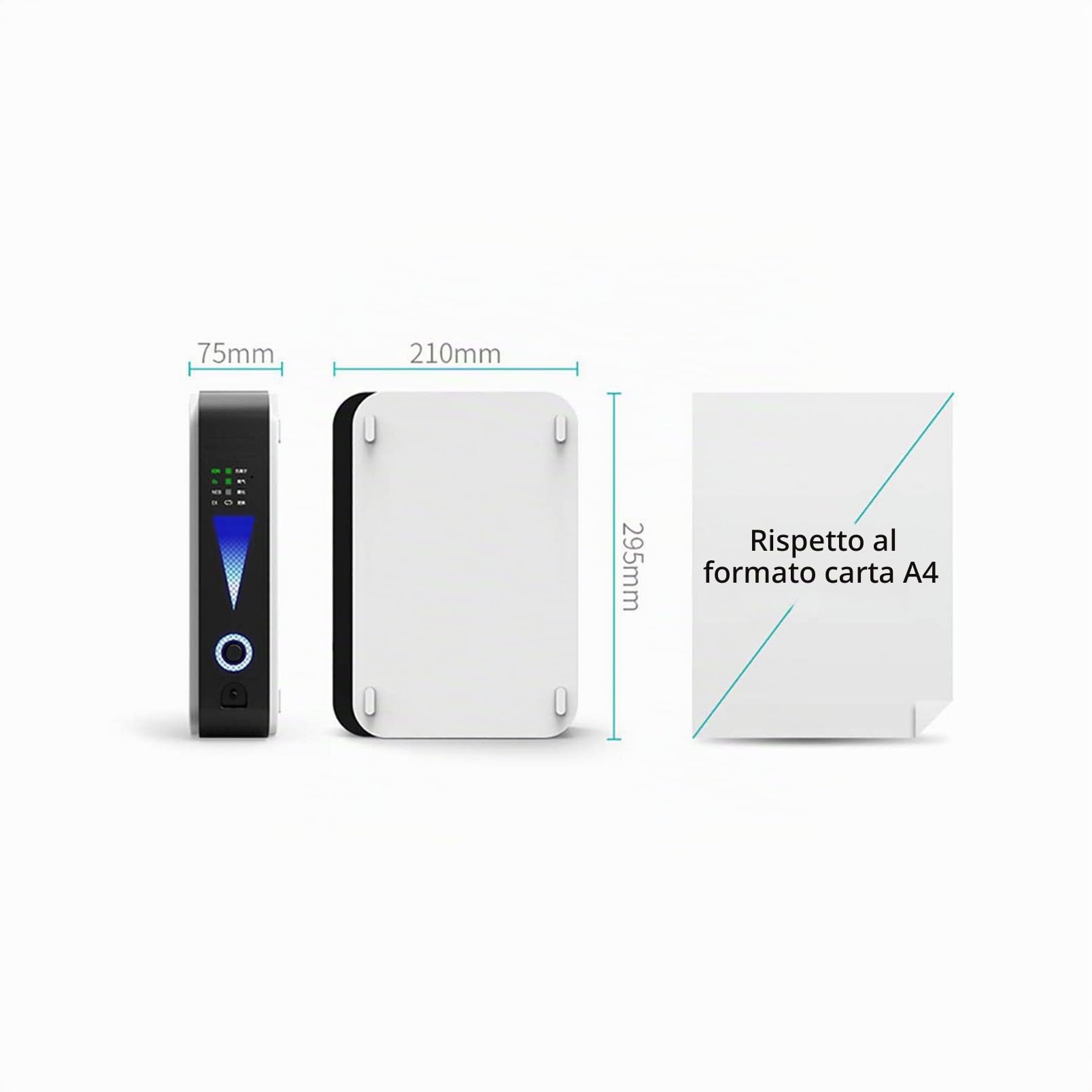 Mini Concentratore di Ossigeno, Generatore Concentratore di Ossigeno Portatile, Macchina per Purificare l'aria ad Elevata Purezza al 93% per Viaggi Auto e Uso Domestico