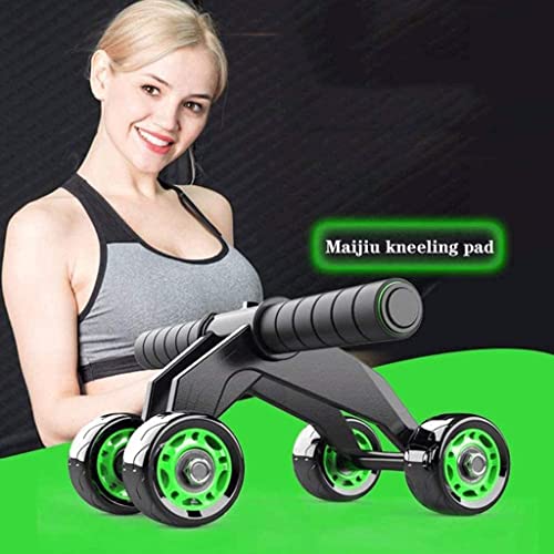 Image of SUREFIT 4-Wheel Ab Roller for Men & Women | Heavy-Duty Core & Abs Exerciser with Dual Handlebar | Non-Slip Home Workout Equipment