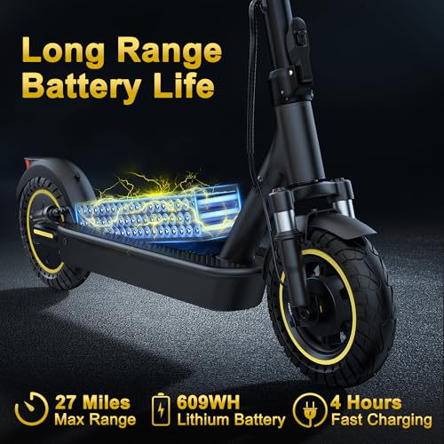Image of WERHY 8.5 /10 Inch Electric Scooter for Adults, 350 /500W /1000W Motor, 19 /22 MPH Top Speed, 25-32 Miles Range, Folding Commuter E Scooter with Dual Braking