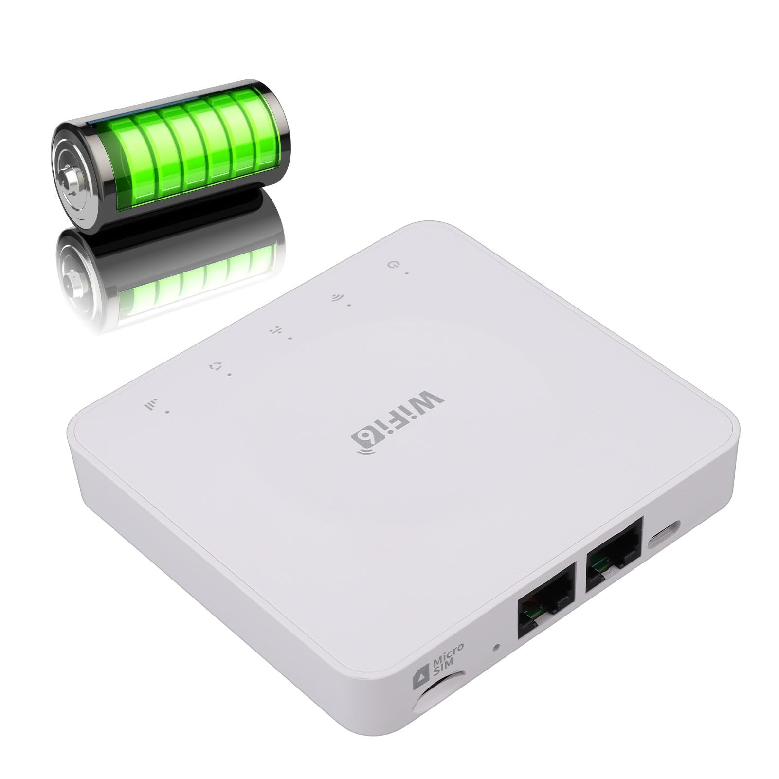 Router 4G CPE z kartą SIM, Mobilny Hotspot WiFi 6 Dual LAN | Przenośny router Wi-Fi 6 z gniazdem SIM, podróżnym hotspotem 4G, dwoma portami LAN, szybkością 300 Mb/s