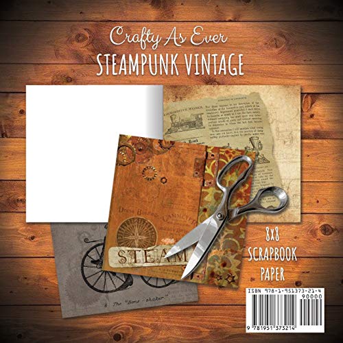 Vintage Steampunk Scrapbook Paper Pad 8x8 Scrapbooking Kit for Papercrafts, Cardmaking, DIY Crafts, Old Retrofuturistic Theme, Vintage Design image 4