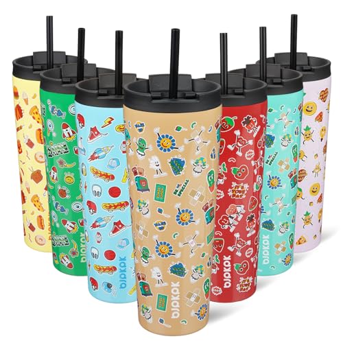 Image of BJPKPK 26 oz Coffee Tumbler with Straw, Insulated Stainless Steel Cup