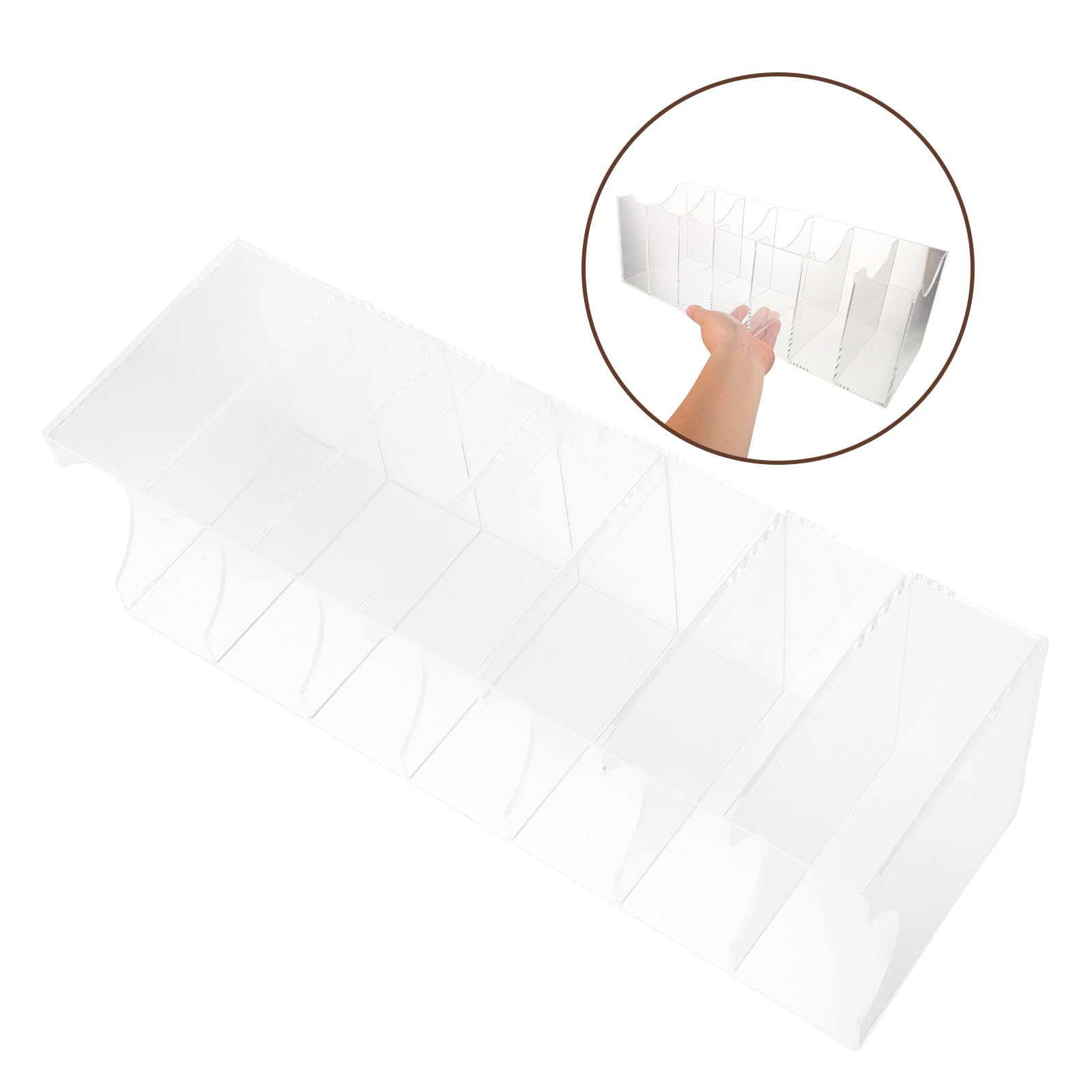 Gürtel Aufbewahrungsbox aus Acryl, Transparent mit 7 Fächern | Schreibtisch und Kleiderschrank Schubladen, Moderner Minimalismus, Durchsichtiger Organizer für Gürtel