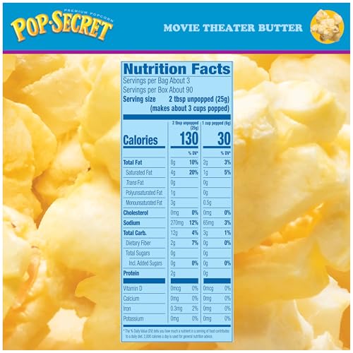 Image of Pop Secret Microwave Popcorn, Movie Theater Butter Flavor, 3 Oz Sharing Bags, 30 Ct