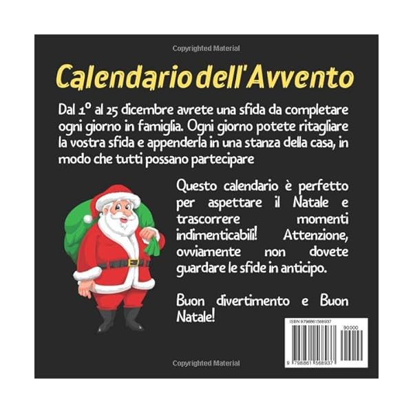 Calendario dell’Avvento Sfide in Famiglia: Quaderno regalo per aspettare il Natale composto da sfide rivolte a tutta la famiglia | Calendario di 25 ... | Calendario dell'Avvento per la famiglia