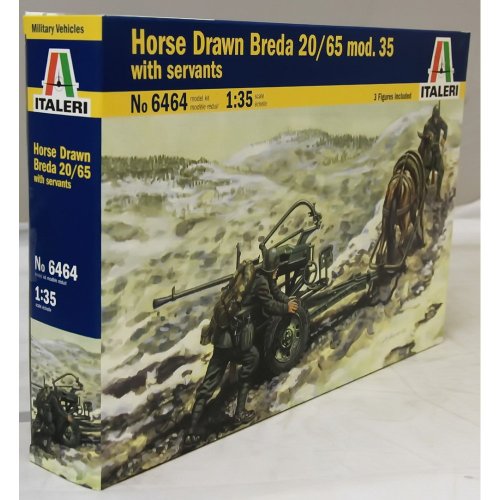 Italeri Horse Drawn Breda 20 Gun/65 Mod.35 w/Soldiers 1/35
