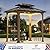 Modern Shade Grill Gazebo 6' X 8', Permanent Aluminum BBQ Gazebos with Shelves and Paper Towel Holder, Grill Canopy with Galvanized Steel Roof, Grill Gazebo with Charging Ports, Wood-Looking