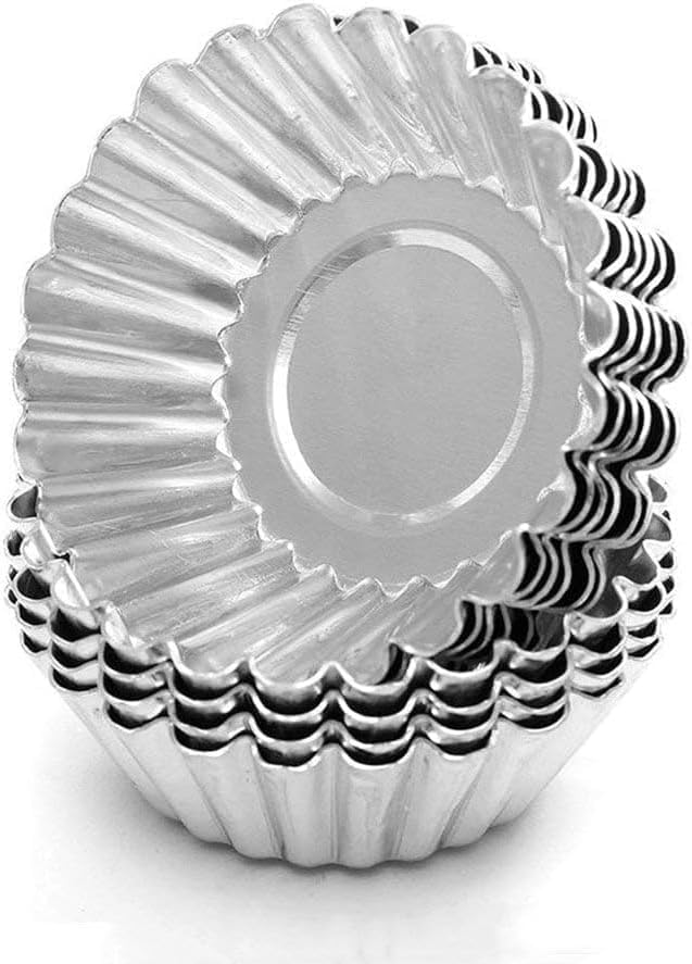 BAKERS PARDISE Aluminium Jelly Mould for Baking Cupcake,Brownie | Non Stick Tart Mould for Making Muffins, Pancake | Warp-Resistant Silver Jelly Pan for Oven - Set of 4 (6cm X 6cm X 2.5ht)-picture-10