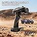 DEERC 1/12 RC Cars 45KPH, 4WD High Speed Short Course RC Truck, Off-Road All Terrain Remote Control Car with 2 Rechargeable Batteries & Spare Tire, 2.4GHz Fast RC Cars for Adults Kids Boys Gift