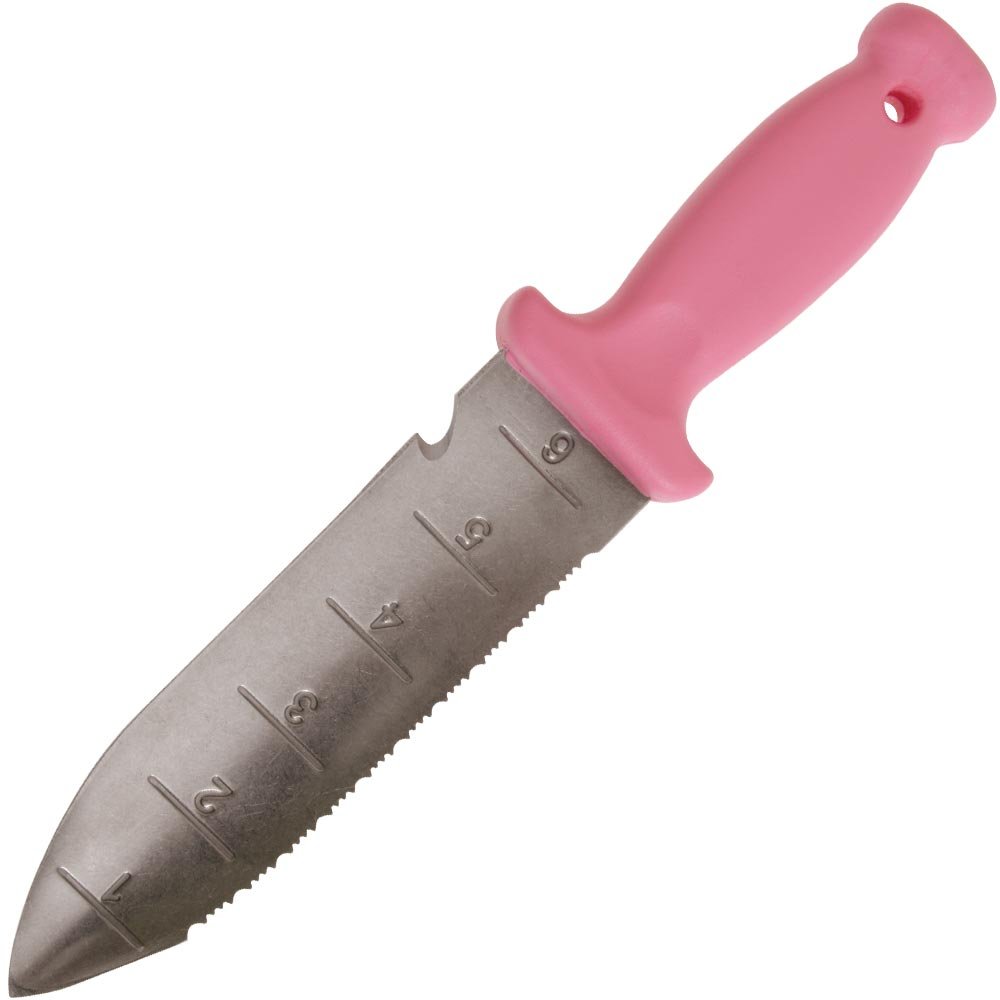 Amazon.com : A.M. Leonard Deluxe Soil Knife, Pink – Hori Hori w/ 6