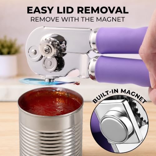 Image of Zulay Kitchen Stainless Steel Swing Open Manual Can Opener Comfortable Grip