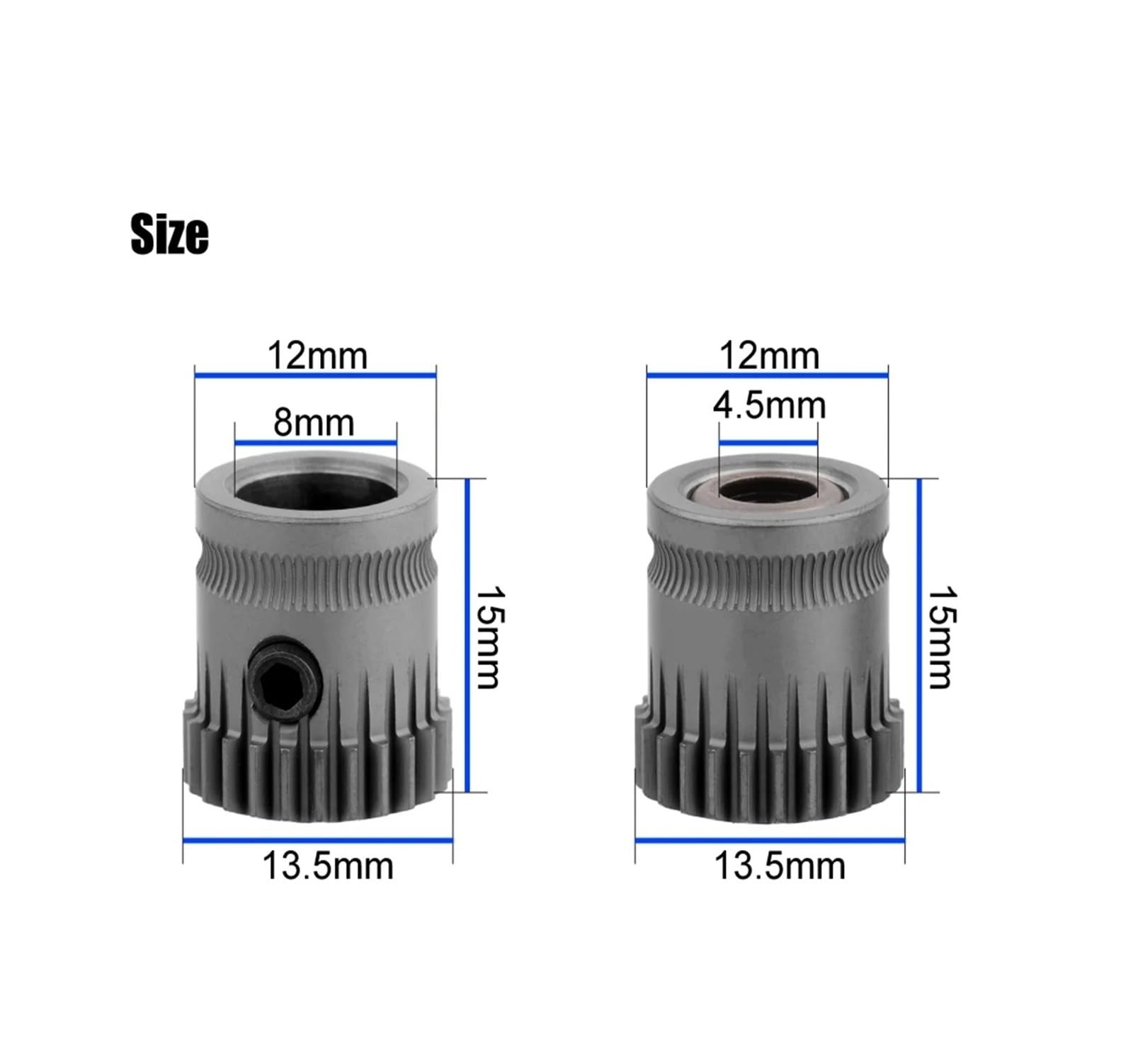 3D-Druckerteile, 8 mm Dual-Zahnrad-Extruder mit tragbarem Innendurchmesser Nano-Beschichtung