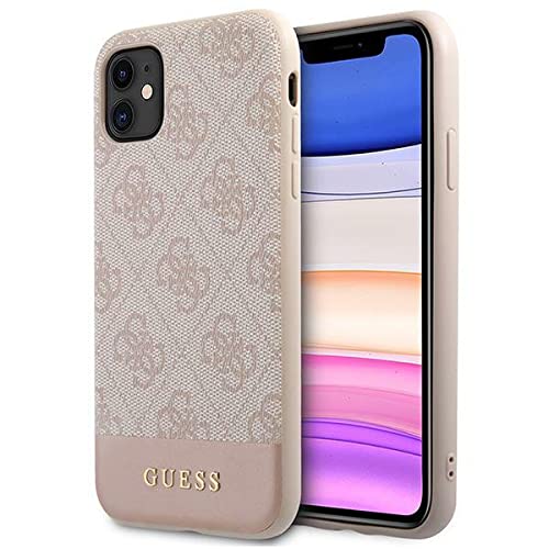 GUESS GUHCN61G4GLPI Coque de Protection pour iPhone 11 6,1" 4G Stripe Collection