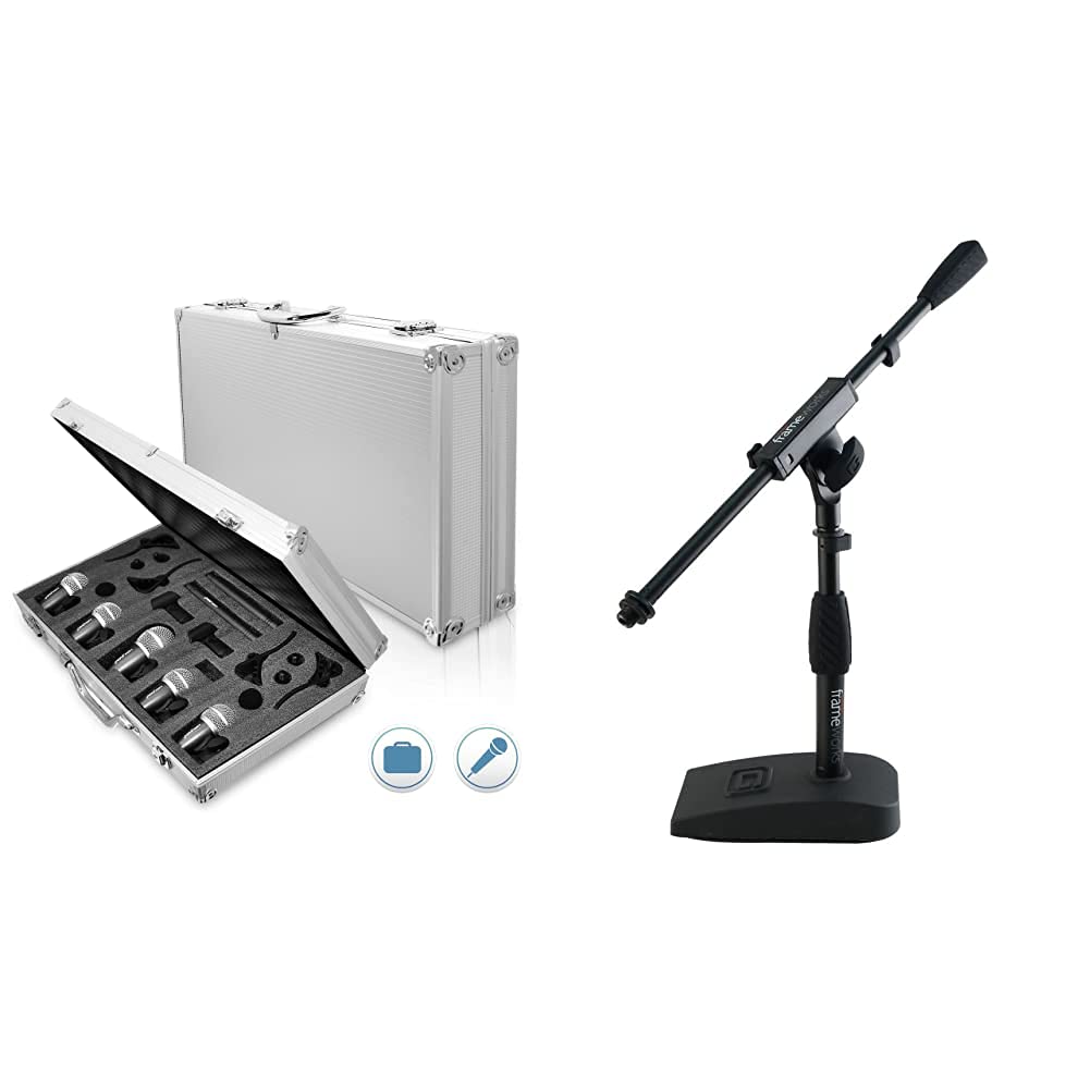 PylePRO 7Piece Wired Dynamic KitKick Bass, Tom/Snare & Cymbals