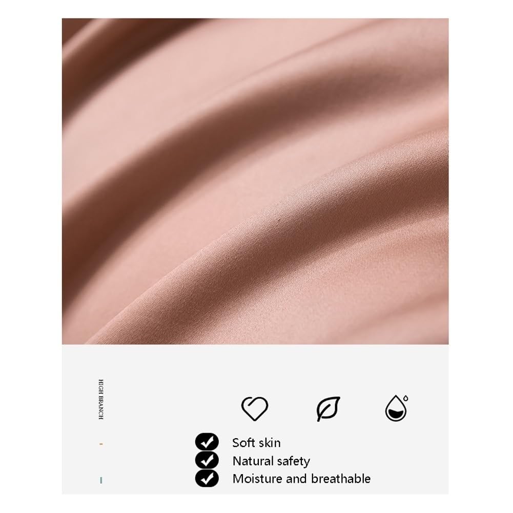 Satynowe prześcieradło z gumką Queen/King Small Double Fitted Bottom Sheet Only Silky Soft Cooling Fitted Prześcieradło 30 cm głęboka kieszeń na materac 1 sztuka (kolor: biały, rozmiar: Twin-xl)