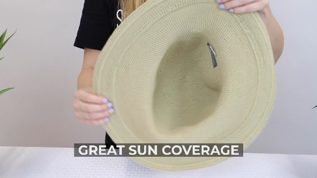 Sombrero de Crochet Blanco para Mujer con Ala Ancha miniatura 2