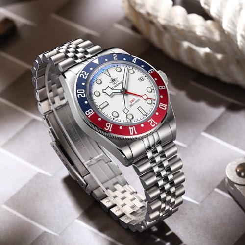 Image of ADDIESDIVE GMT Watches for Men Dive Water-Resistance Luminous Analog GMT Quartz Watch