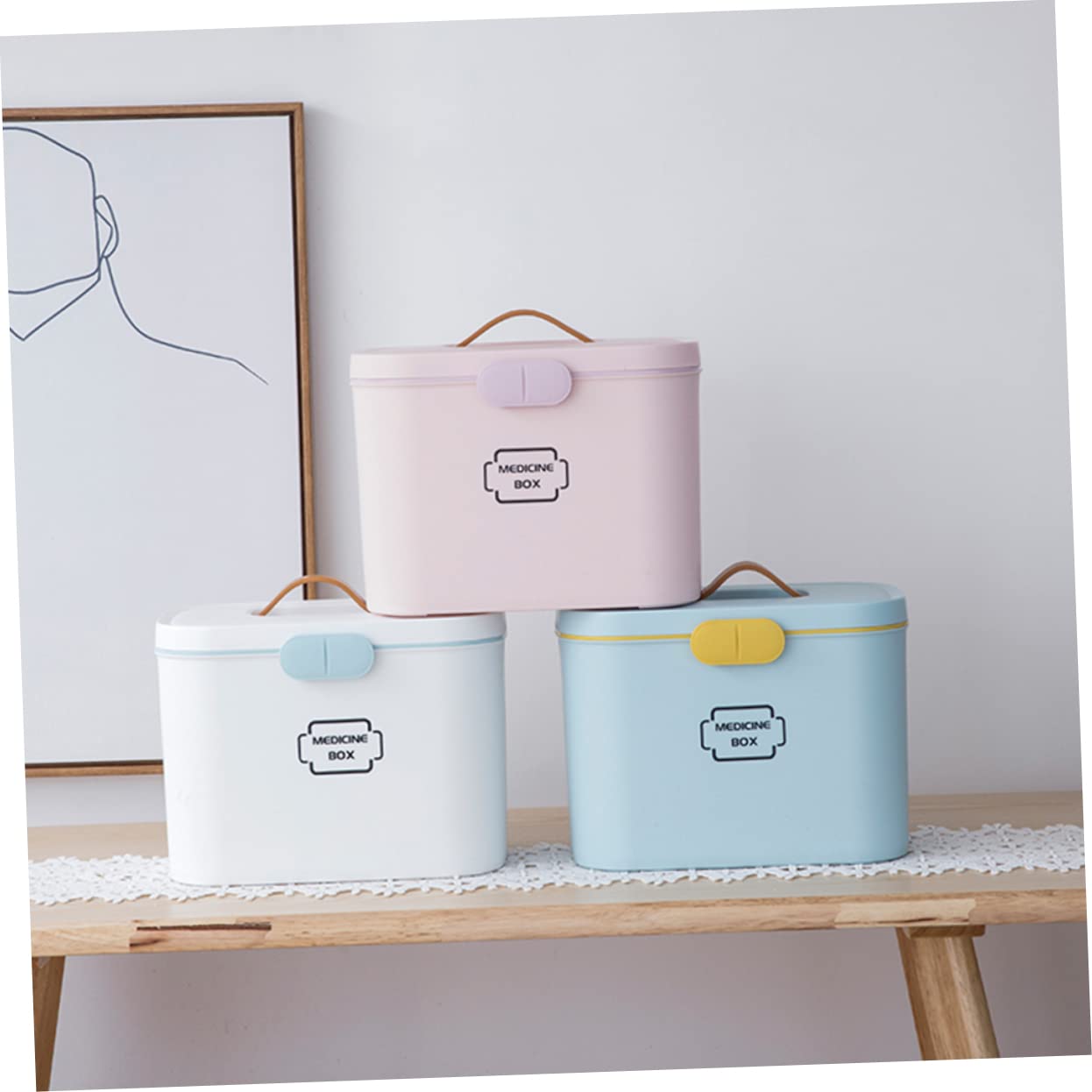 Boîte Organisateur De Stockage De Médicaments Conteneur Rose Étui D'Aide Pilule Médicaments Pot Congélateur Thermostat Mini Compartiment De Portable Bac D'Alimentation