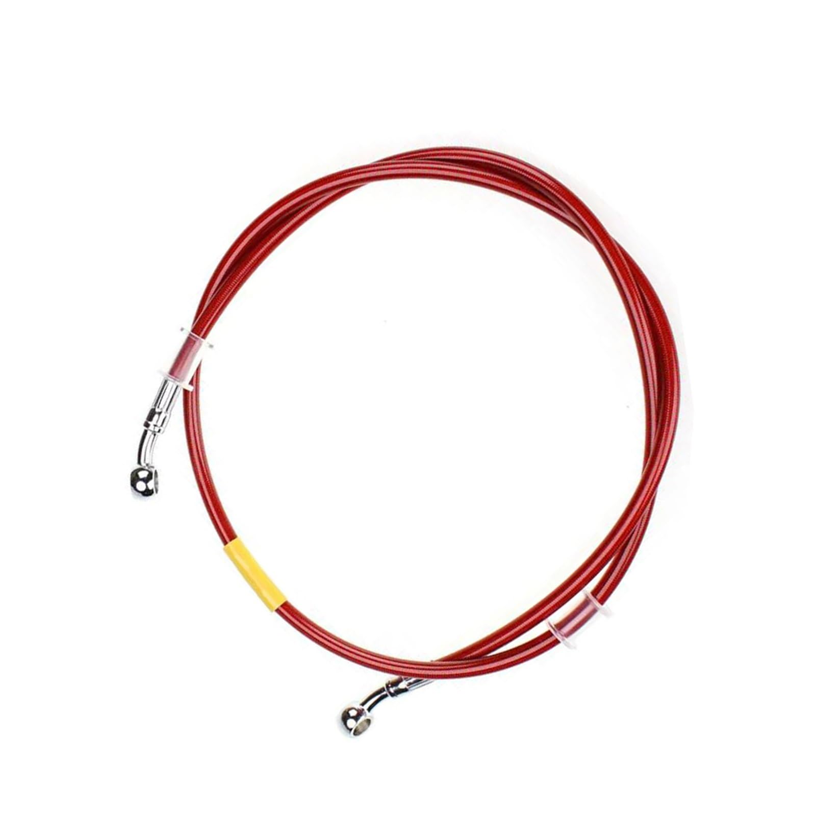 Shqxd Black- Silver Hydraulic Brake Hose For Suzuki For Kawasaki For Y-Amaha Motorcycle 400Mm-2200Mm 10Mm 28° Banjo Brake Hose Hydraulic Line Cable Braided Oil Pipe(90Cm)