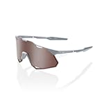 100&percnt; HYPERCRAFT XS - Matte Stone Grey - HiPER Crimson Silver Mirror Lens