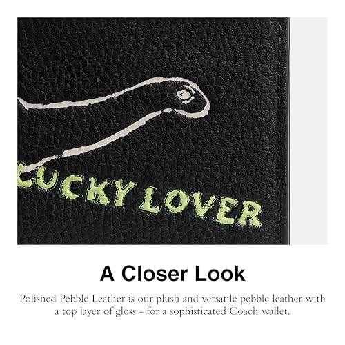 Coach Men's Slim Billfold Wallet with Sketch Print Accessory-Travel, Black Multi4