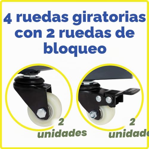 Miniatura 4 de Ready 2 Learn Estante De Secado De Arte, Organizador De Arte Resistente Para Pinturas Y Dibujos, 25 Estantes, Acero, 4 Ruedas, 2 Ruedas De Bloqueo, 96 Cm De Alto X 45 Cm De Ancho