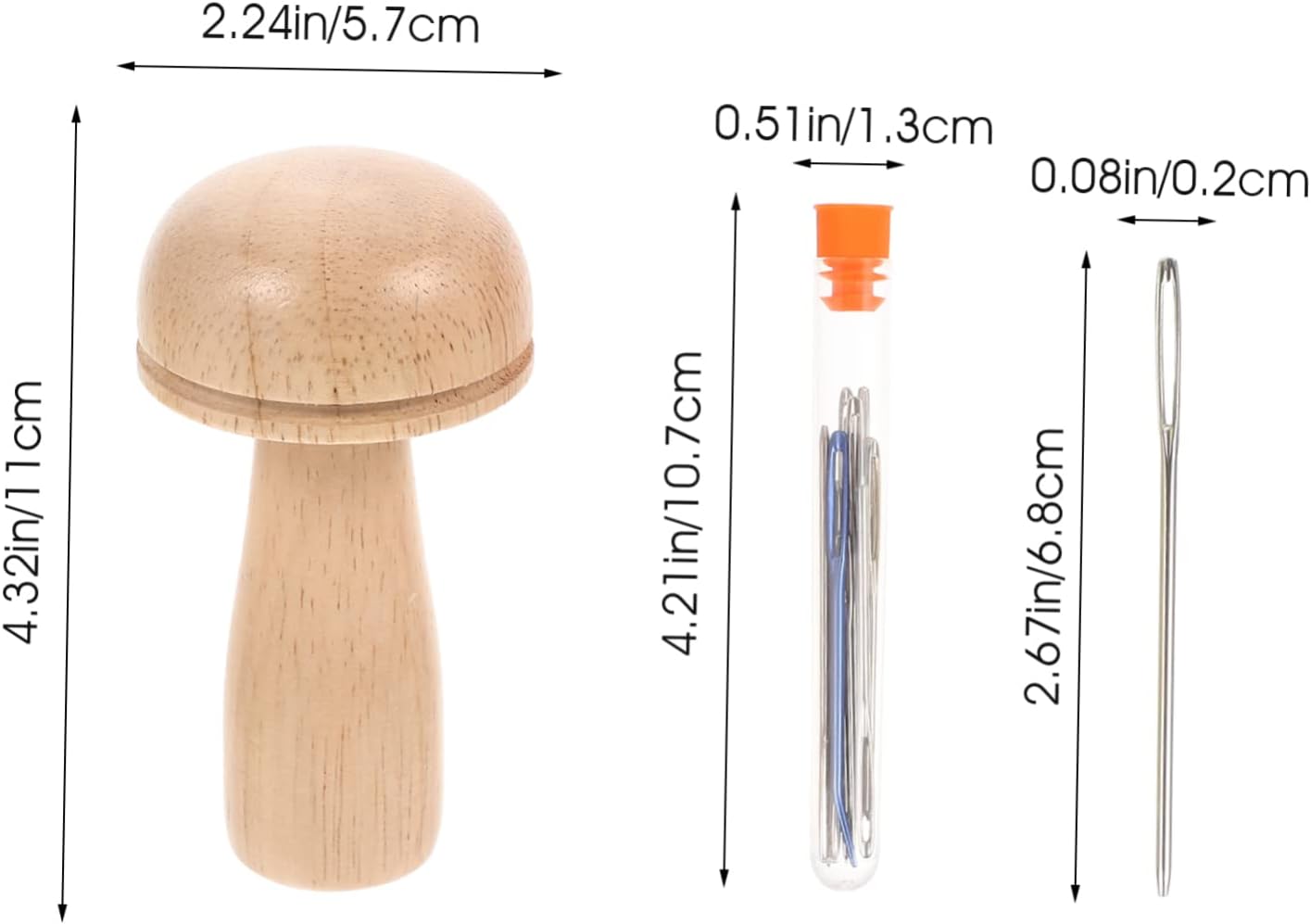 OHPHCALL Craft Needle Kit 26pcs Darning Tools for Tapestry Yarn Needle Thread for Weaving and Sewing Random Color