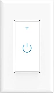 Smart Light Switch, WiFi Switch Touch Wall Switch 1 Gang, Compatible with Alexa Google Home