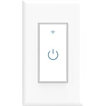 Smart Light Switch, WiFi Switch Touch Wall Switch 1 Gang, Compatible with Alexa Google Home