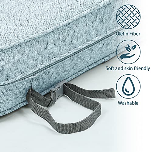 Aoodor 24” X 24” Patio Furniture Outdoor Deep Seat Single Chair Sofa Cushion Back Olefin Fabric Slipcover Sponge Foam - Mist Grey Set Of 6 (2 Back 2 Seater 2 Pillow) #TOP4