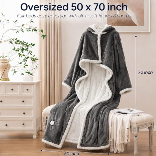 Wearable Heated Blanket with Sleeves Hood DROPS TO (MORE OPTIONS AVAILABLE) - image 6