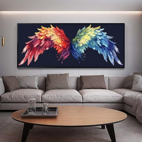 Diamond Painting Adulte Femme Broderie Diamant Complet Grand Format XXL Motif Ailes 5D