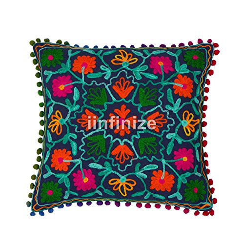iinfinize Set 5 Stück Hippie Quaste Kissenbezüge marokkanische Baumwolle Kissenbezüge Dekorative Sofa Sham 40,6 x 40,6… – Bild 7