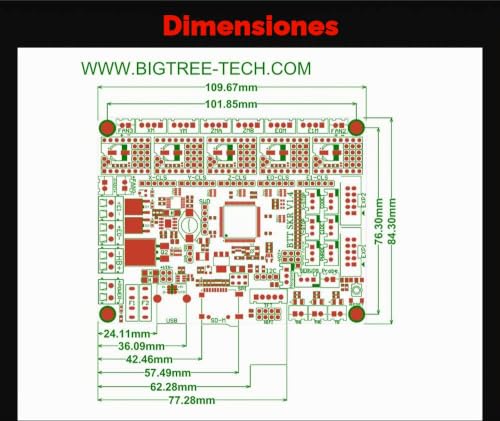 Placa SKR V1.4 Turbo 32 bits con TMC2209 silent step para evitar ruidos 5