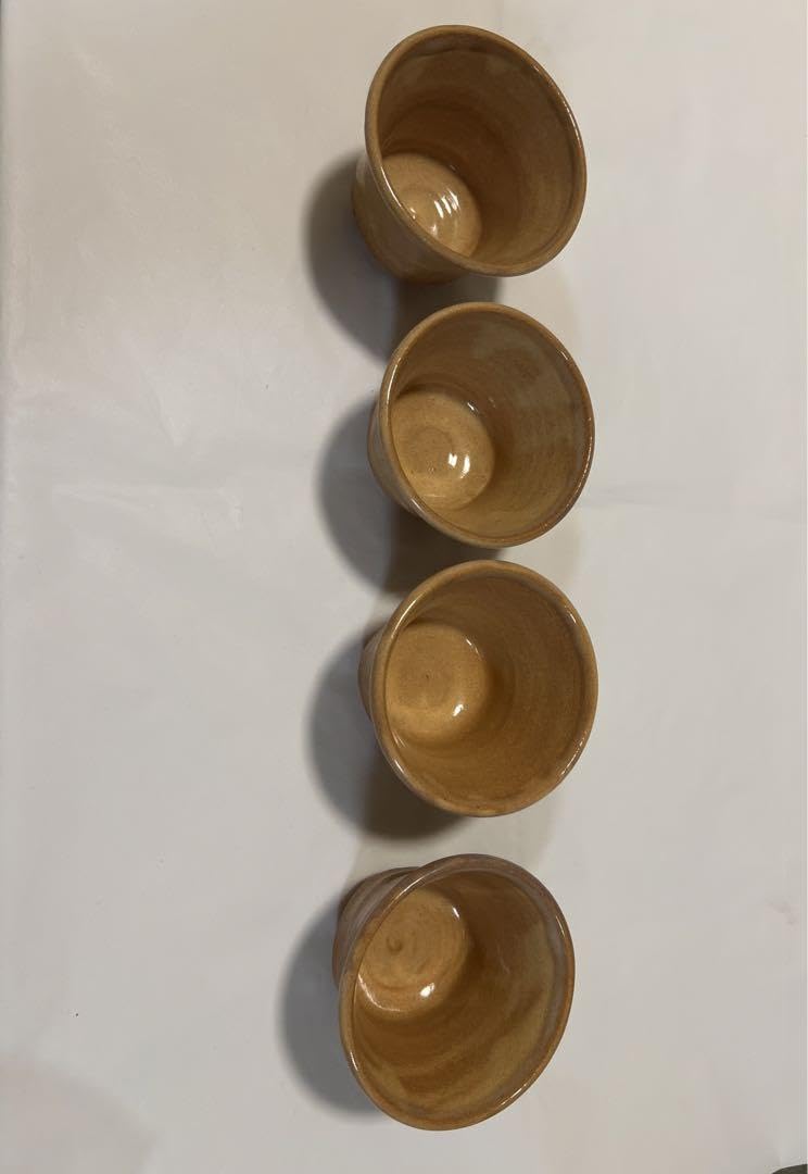 Amazon.co.jp: 萩焼 小迫窯 田村悟朗 作 茶道具 茶碗 4客