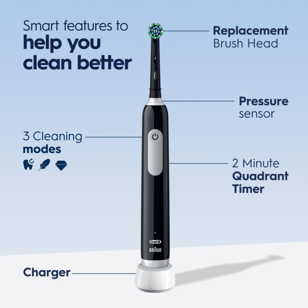 Amazon.com: Oral-B Pro 1000 Rechargeable Electric Toothbrush, Black : Health & Household - This 4 You